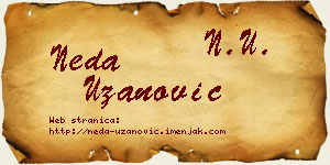 Neda Uzanović vizit kartica